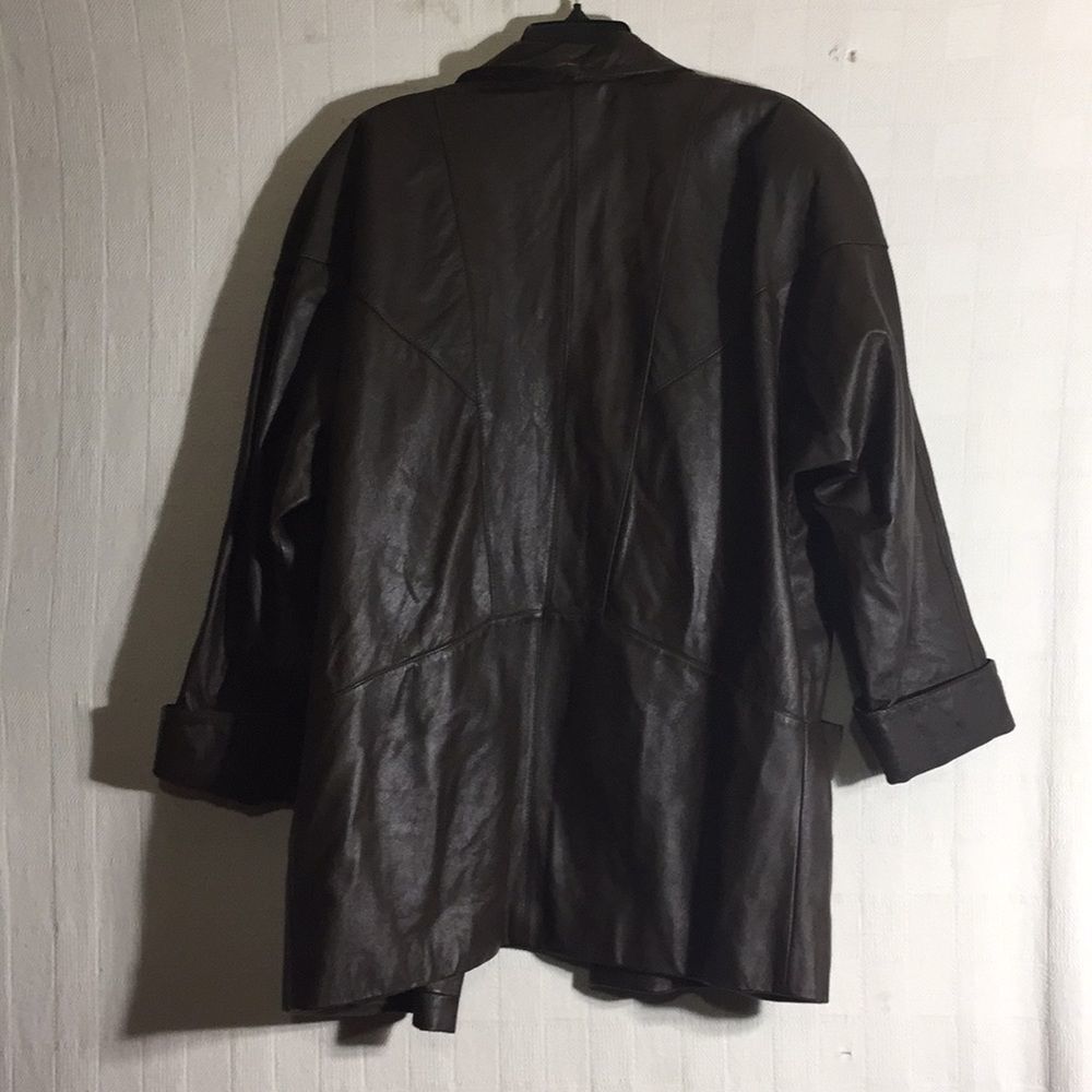 Preston & York Brown 80’s style cut Leather - Picture 3 of 3